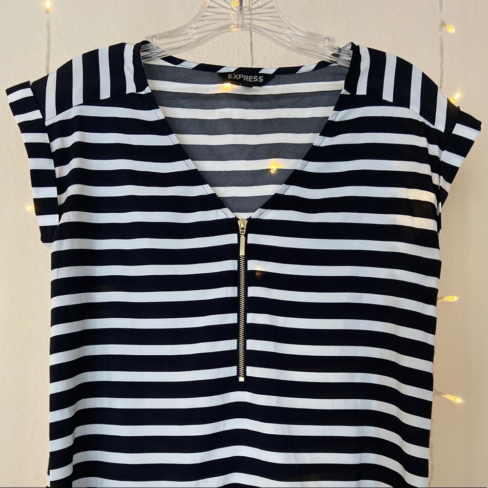Zip front blouse